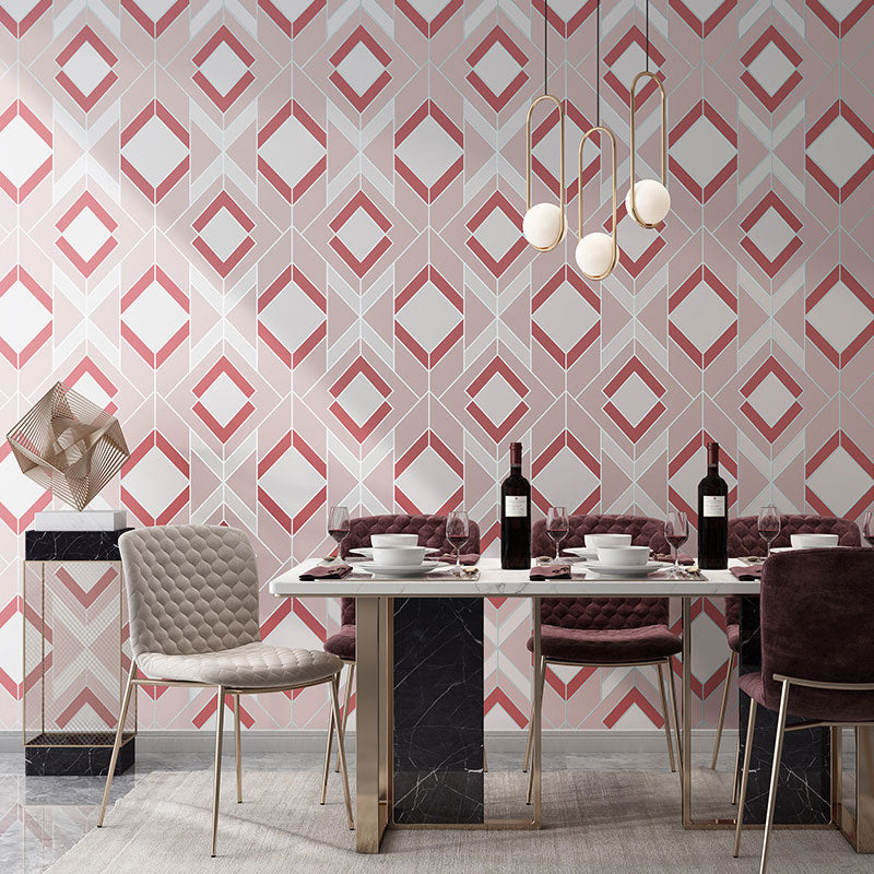 Colorful Harlequin Wallpaper Roll for Guest Room Nordic Wall Covering, 20.5