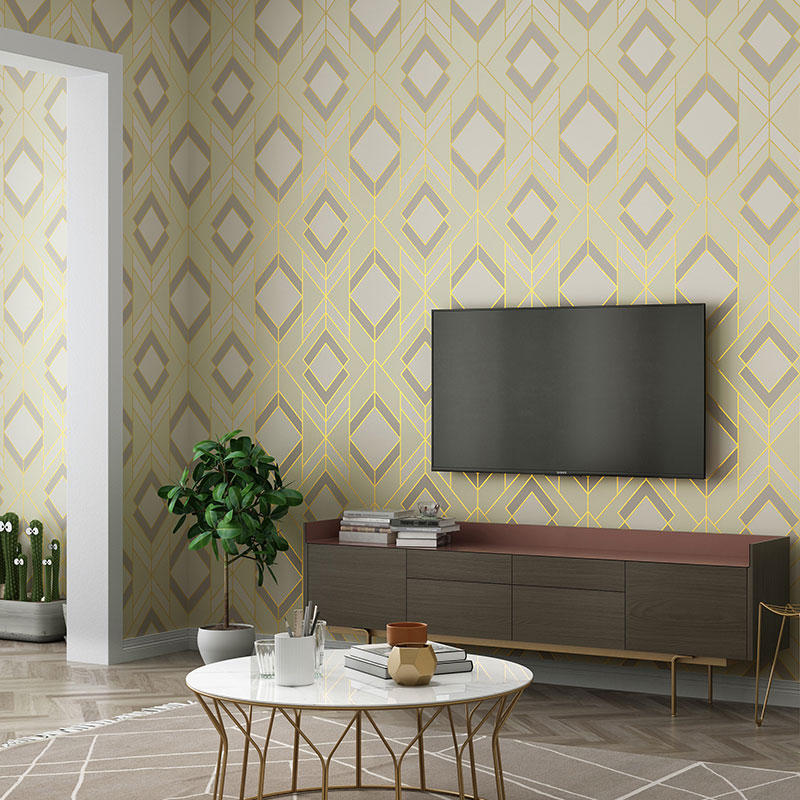 Colorful Harlequin Wallpaper Roll for Guest Room Nordic Wall Covering, 20.5