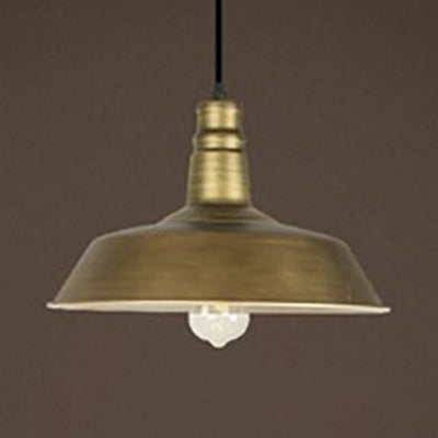 Antique Brass Barn Pendant Light Vintage Style Metal 1 Light Restaurant Ceiling Hanging Light Antique Brass Clearhalo 'Art Deco Pendants' 'Cast Iron' 'Ceiling Lights' 'Ceramic' 'Crystal' 'Industrial Pendants' 'Industrial' 'Metal' 'Middle Century Pendants' 'Pendant Lights' 'Pendants' 'Tiffany' Lighting' 99672